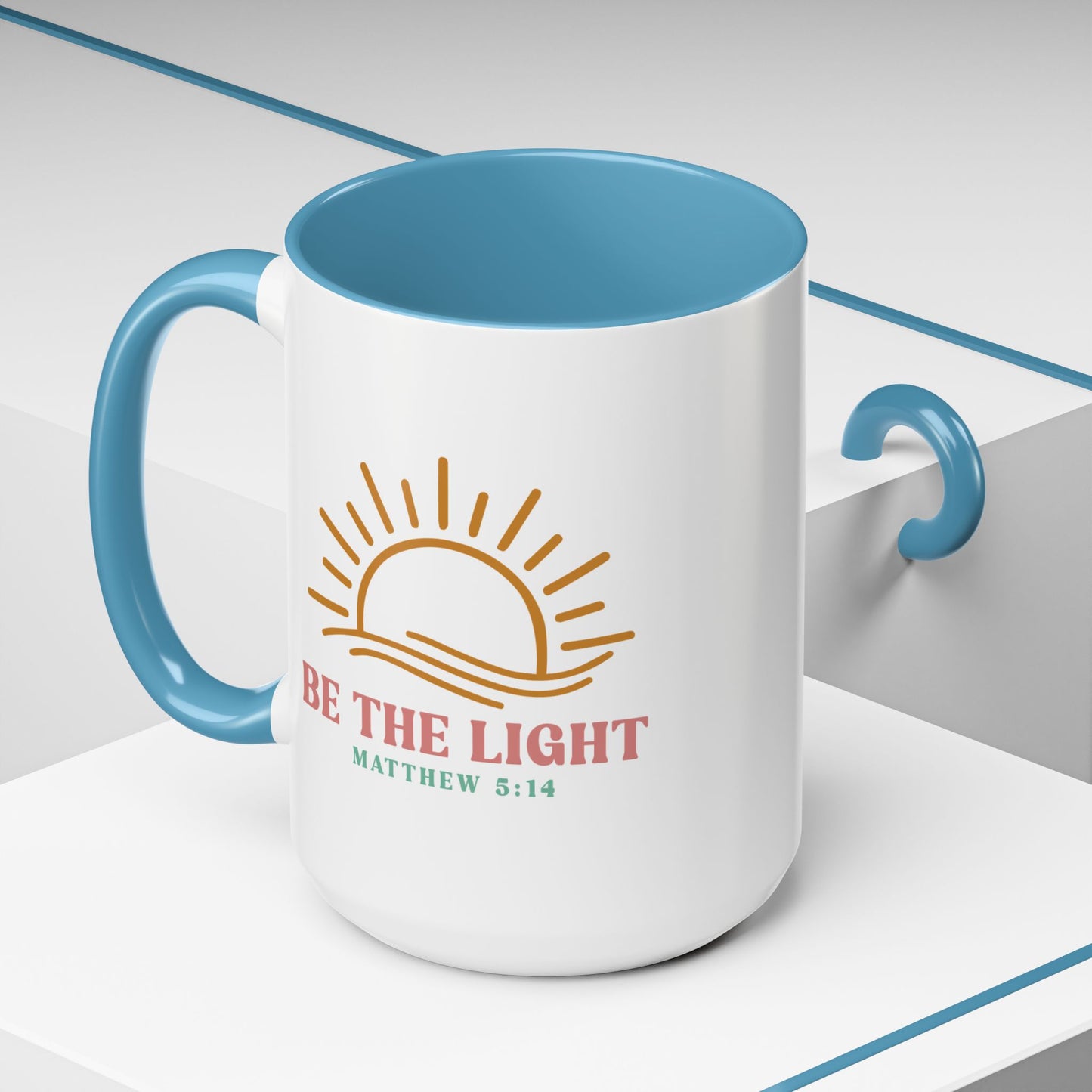 "Be The Light" Matthew 5:14 Accent Mug