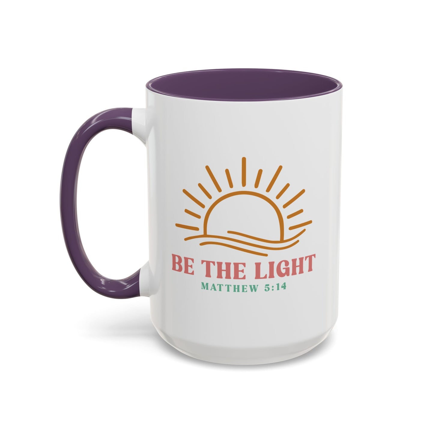 "Be The Light" Matthew 5:14 Accent Mug