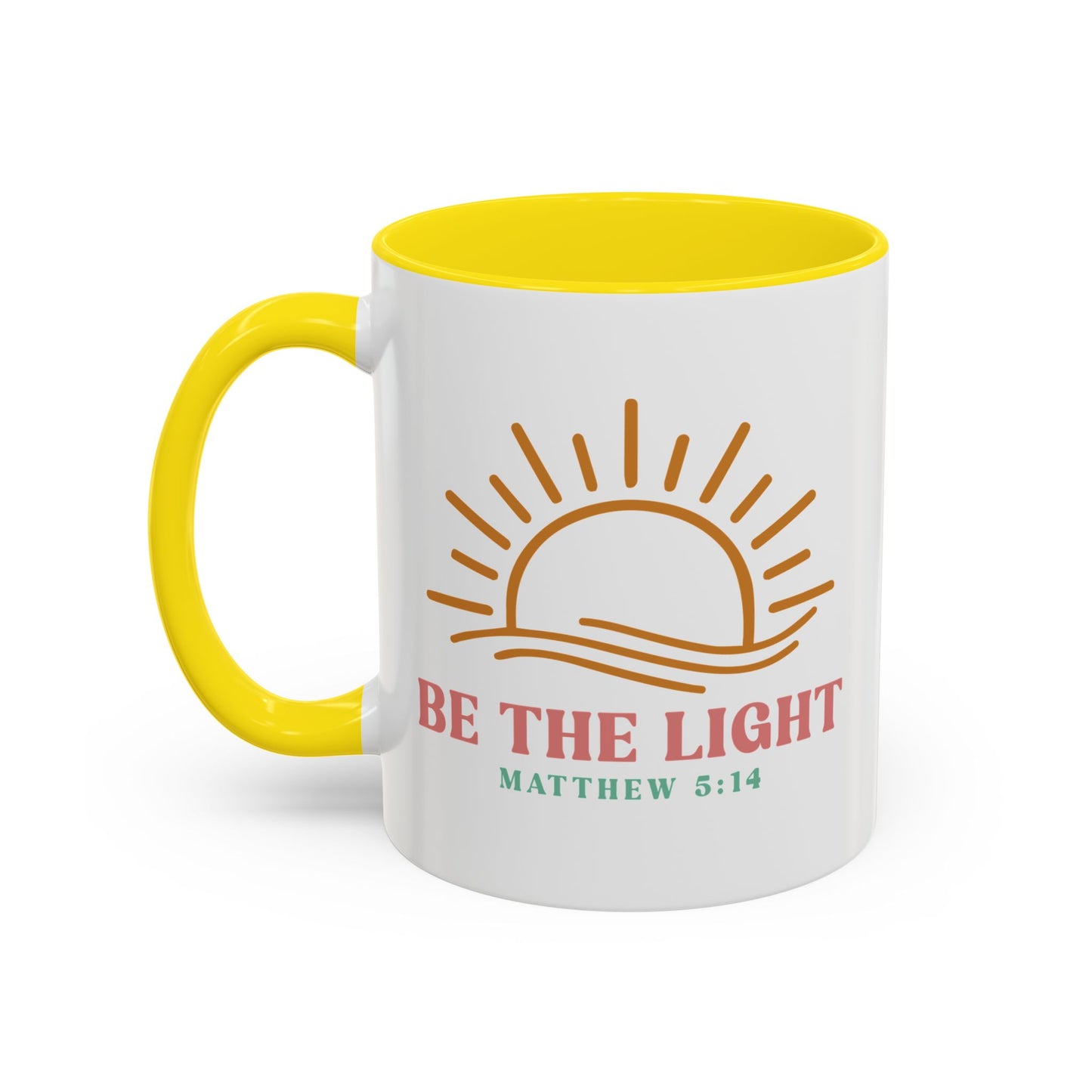 "Be The Light" Matthew 5:14 Accent Mug