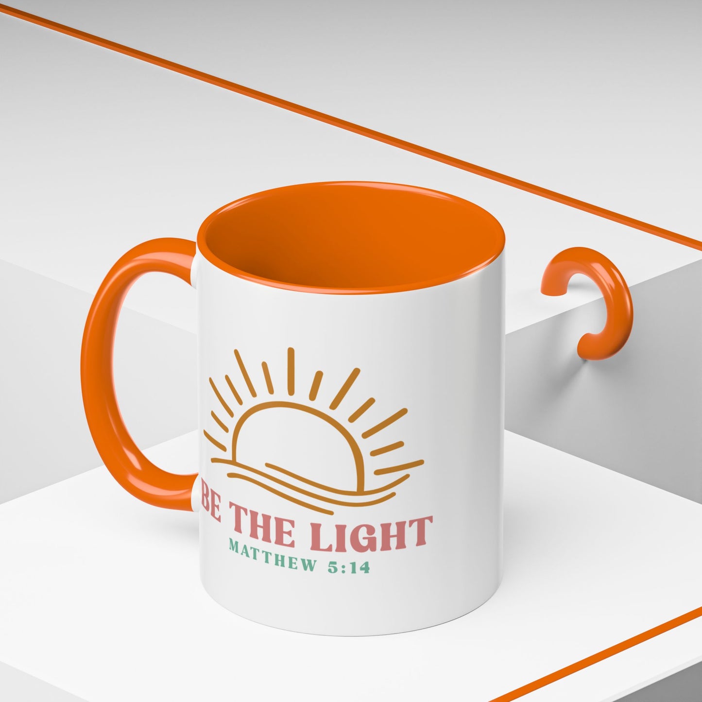 "Be The Light" Matthew 5:14 Accent Mug