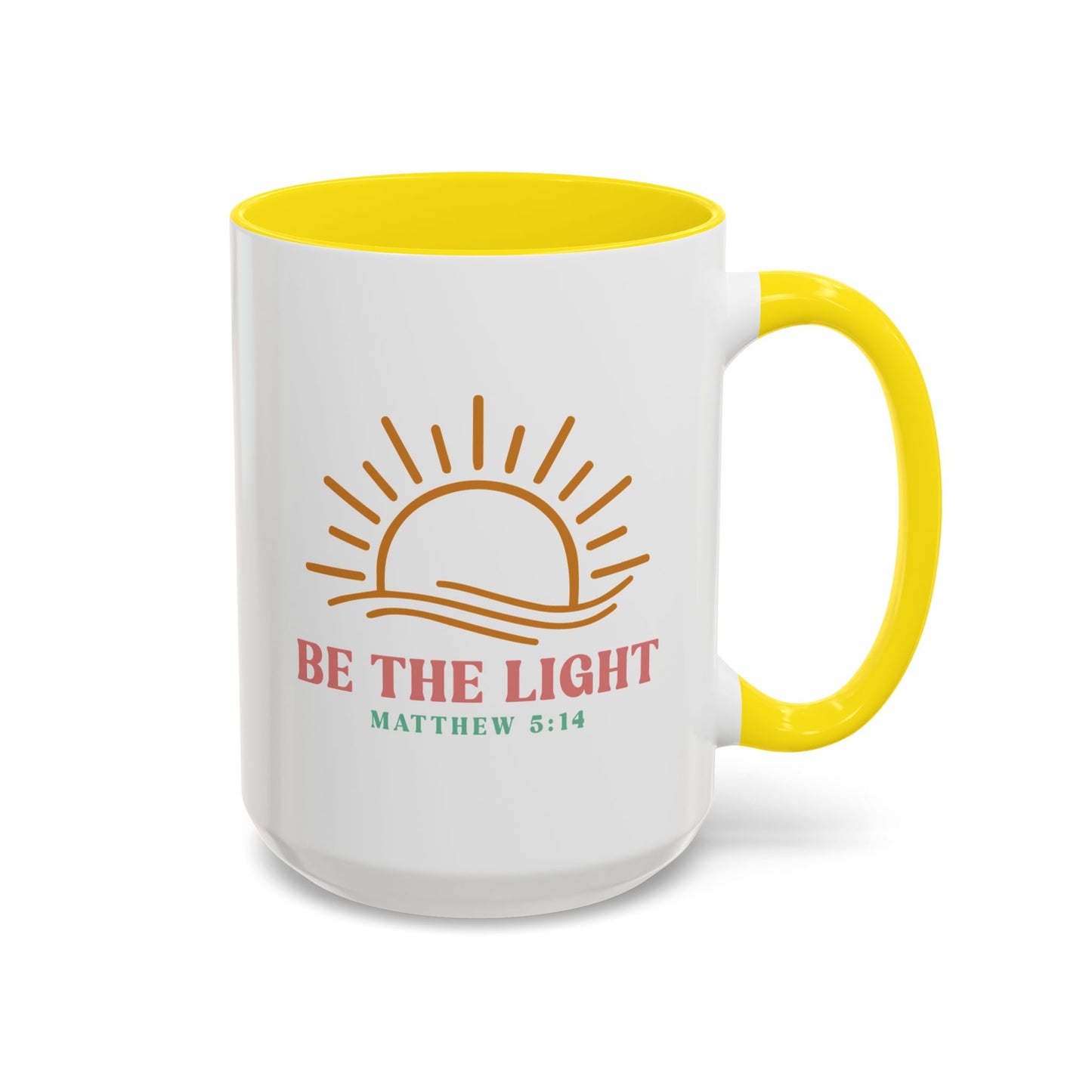 "Be The Light" Matthew 5:14 Accent Mug
