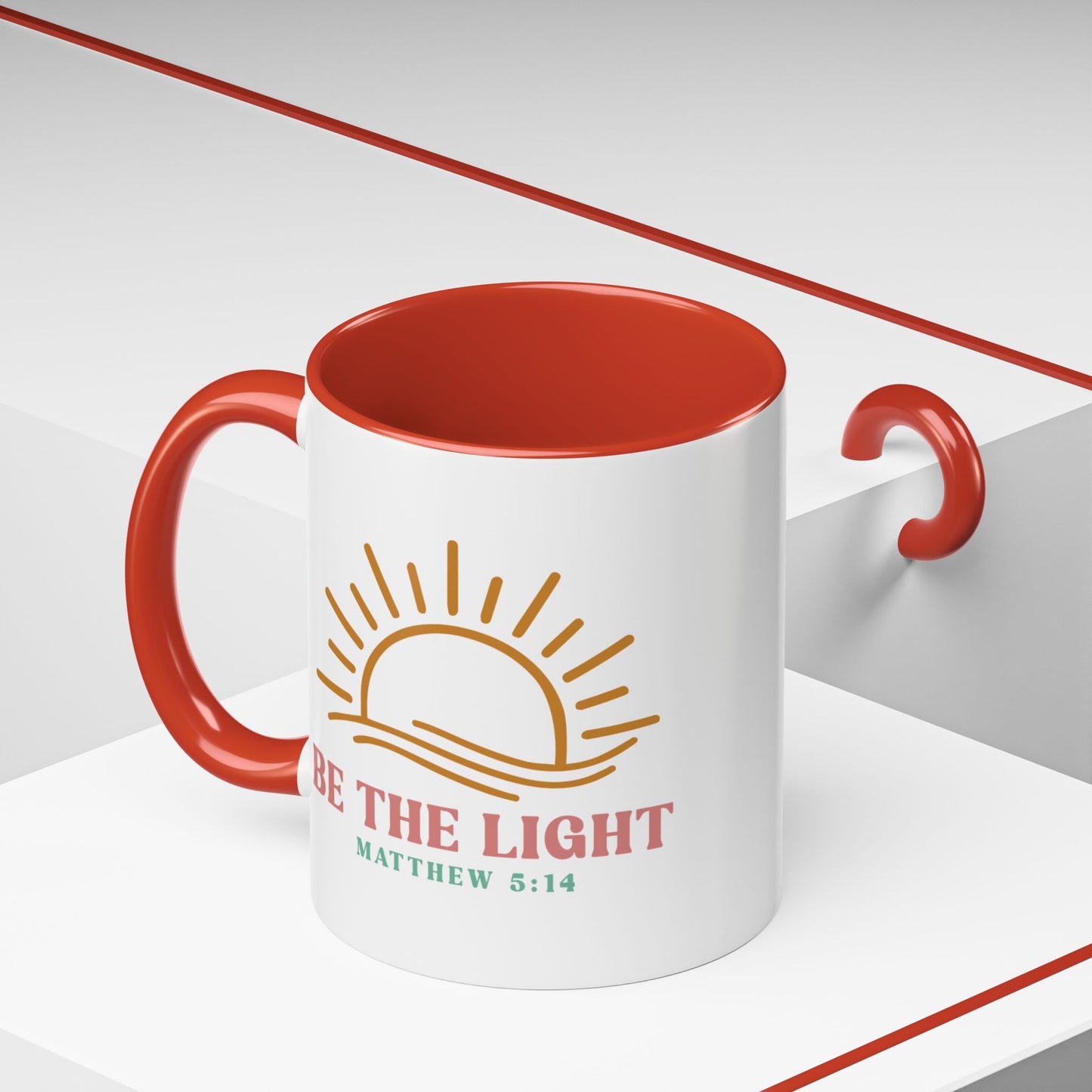 "Be The Light" Matthew 5:14 Accent Mug