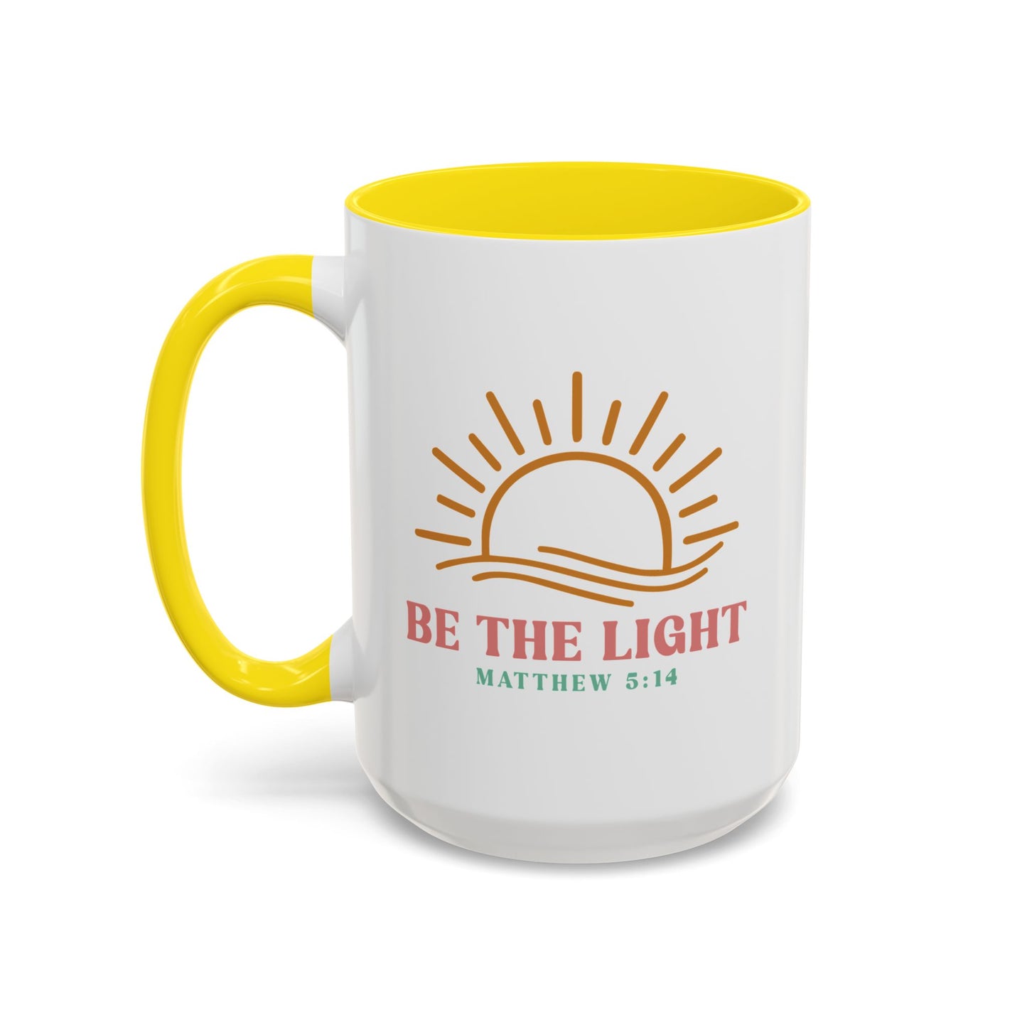 "Be The Light" Matthew 5:14 Accent Mug