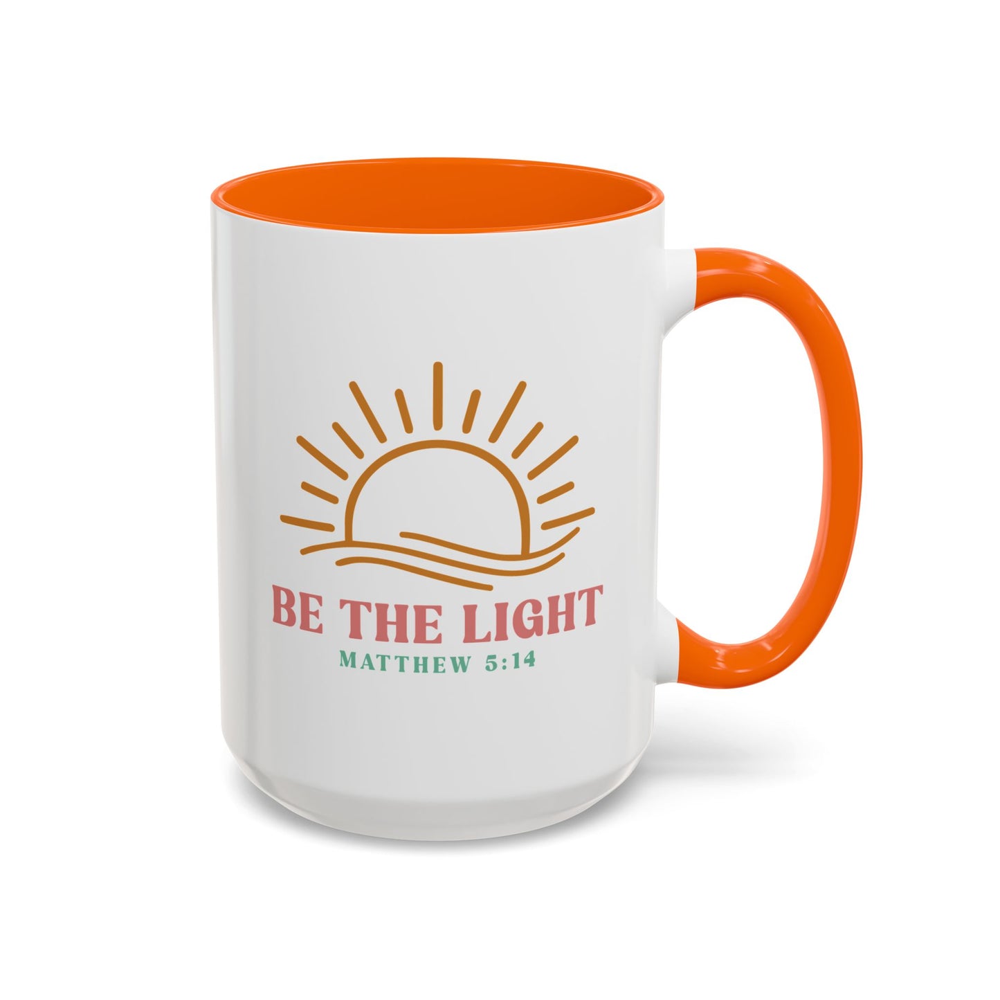 "Be The Light" Matthew 5:14 Accent Mug