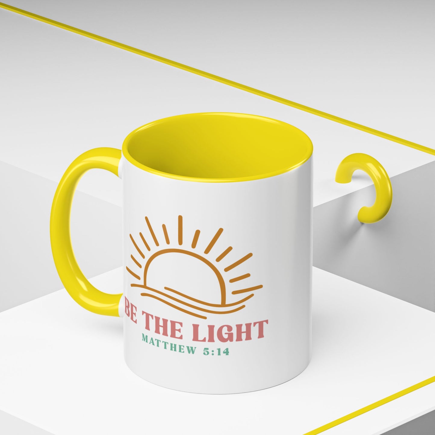 "Be The Light" Matthew 5:14 Accent Mug