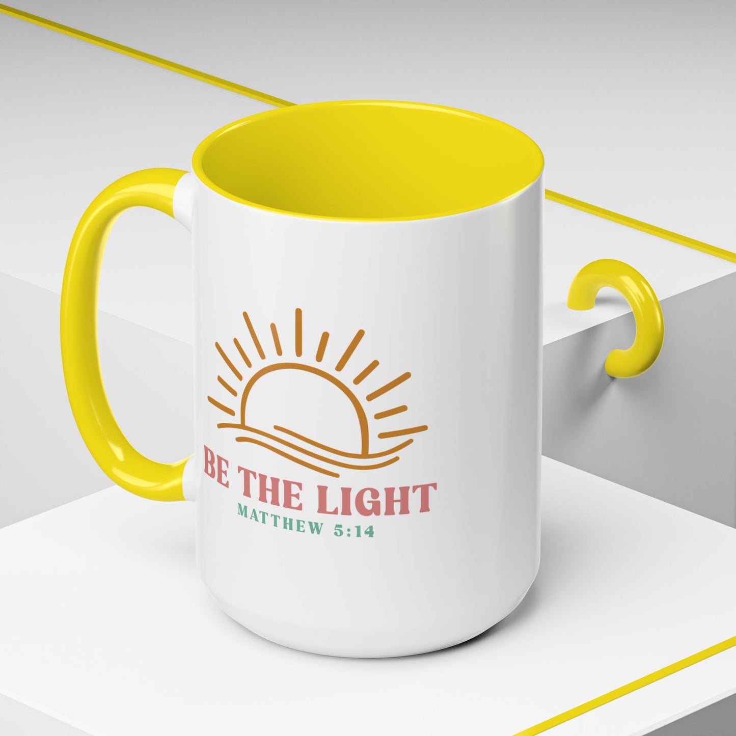"Be The Light" Matthew 5:14 Accent Mug