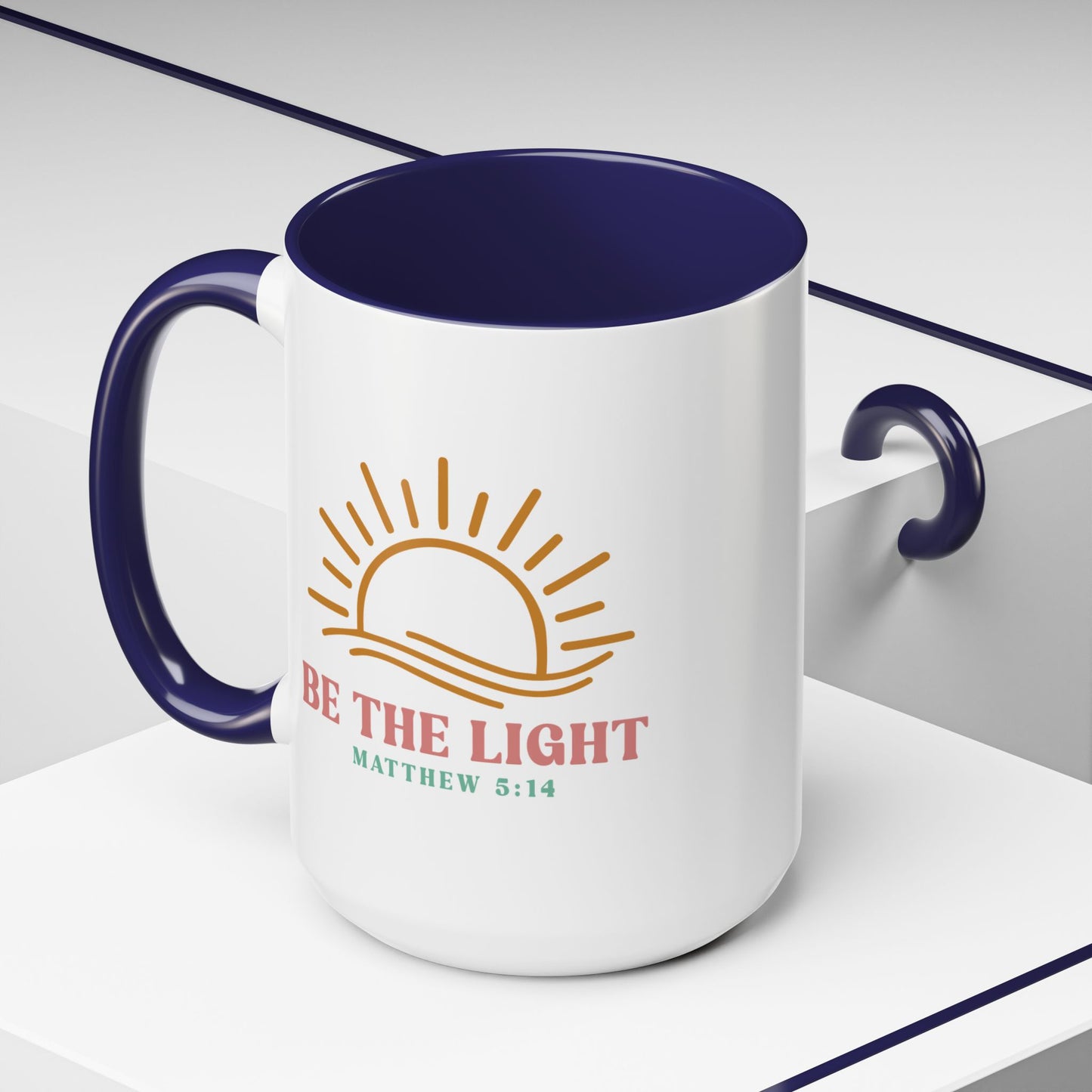 "Be The Light" Matthew 5:14 Accent Mug