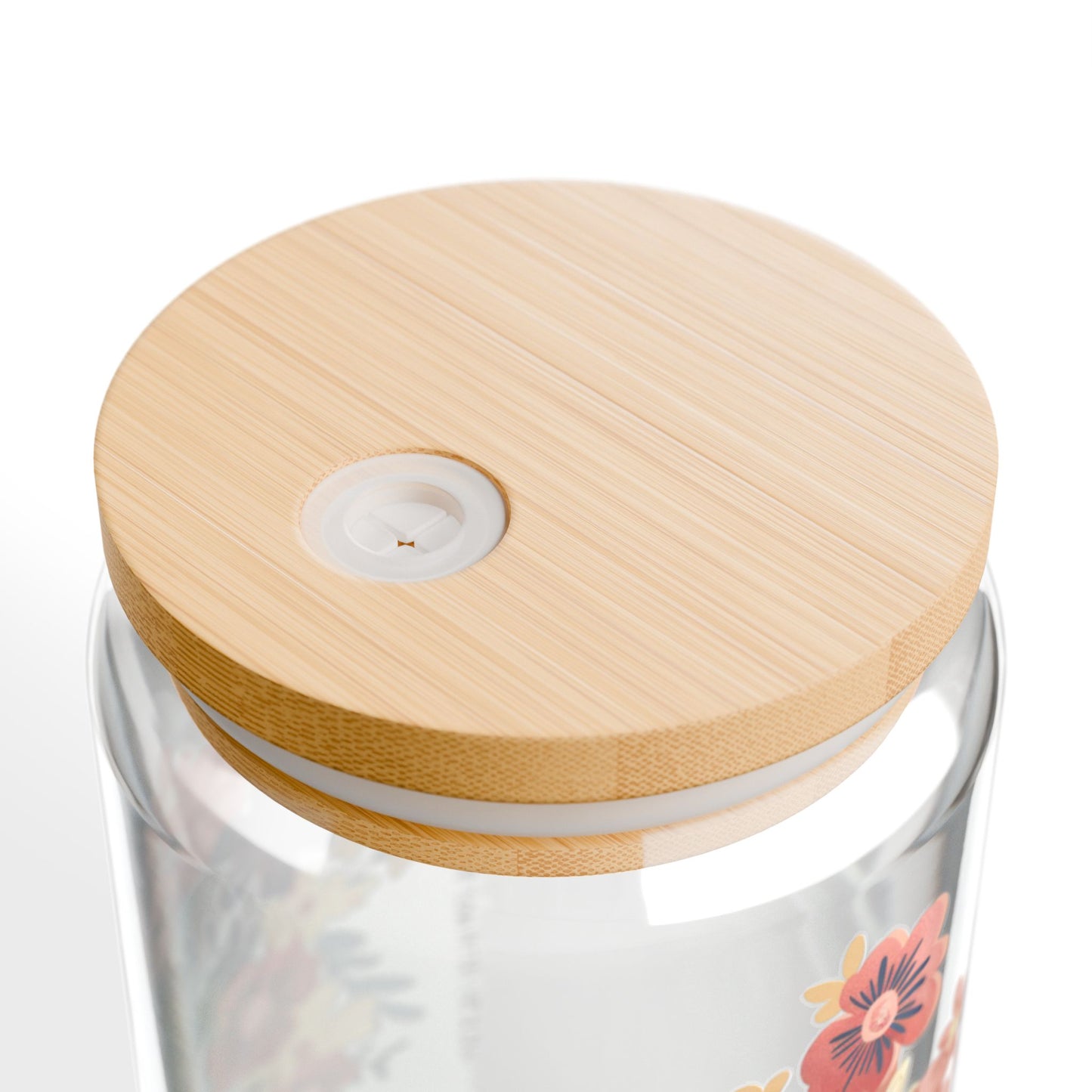 "Walk By Faith Not By Sight" Floral Sipper Glass