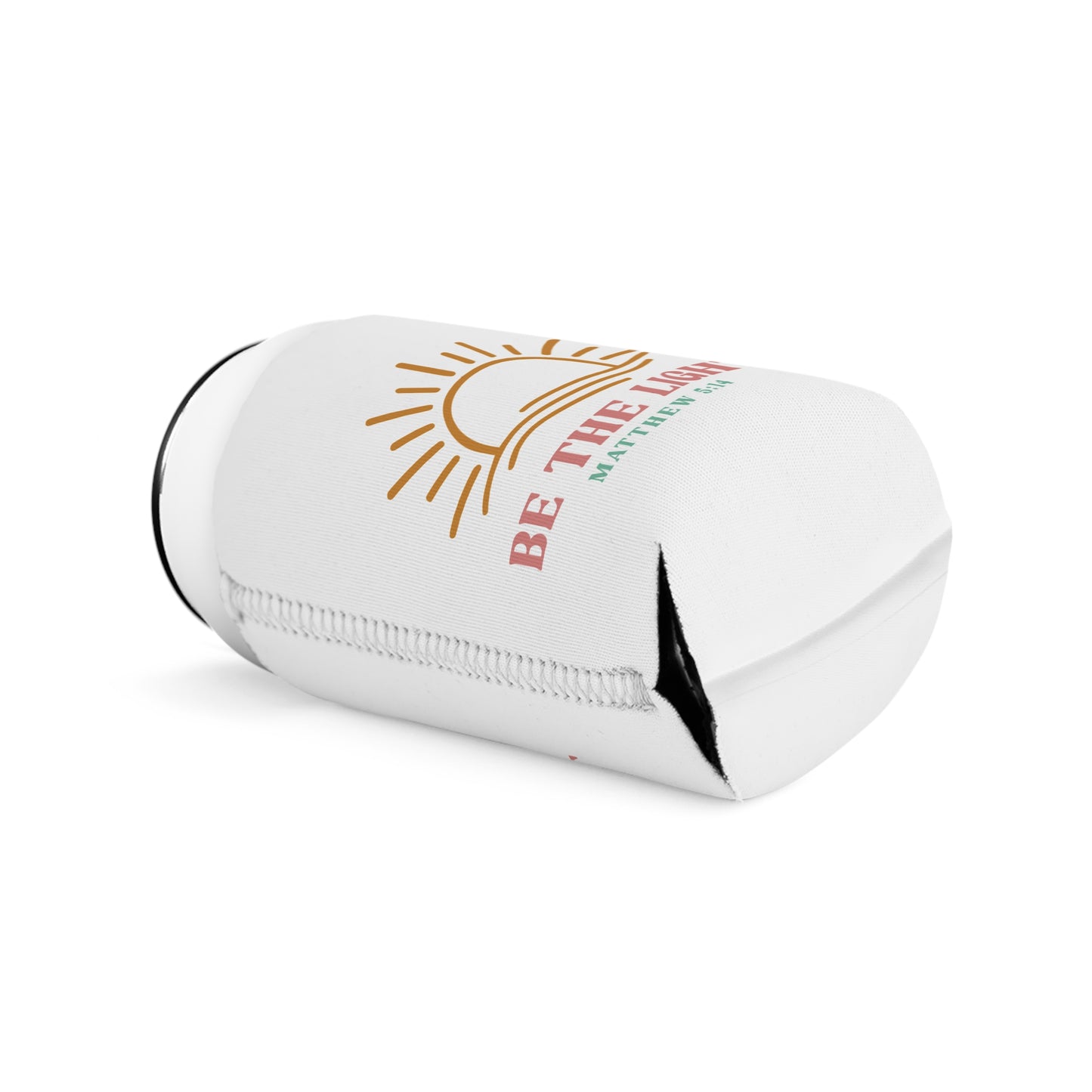 "Be The Light" Matthew 5:14 Sunrise Can Cooler Sleeve