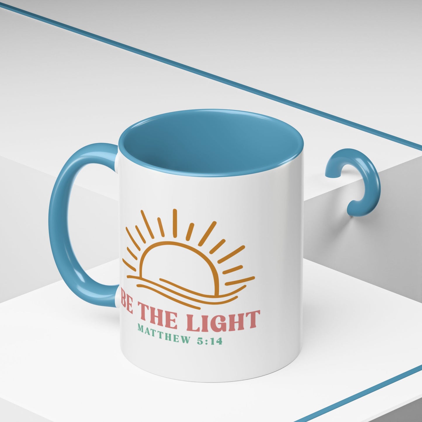 "Be The Light" Matthew 5:14 Accent Mug