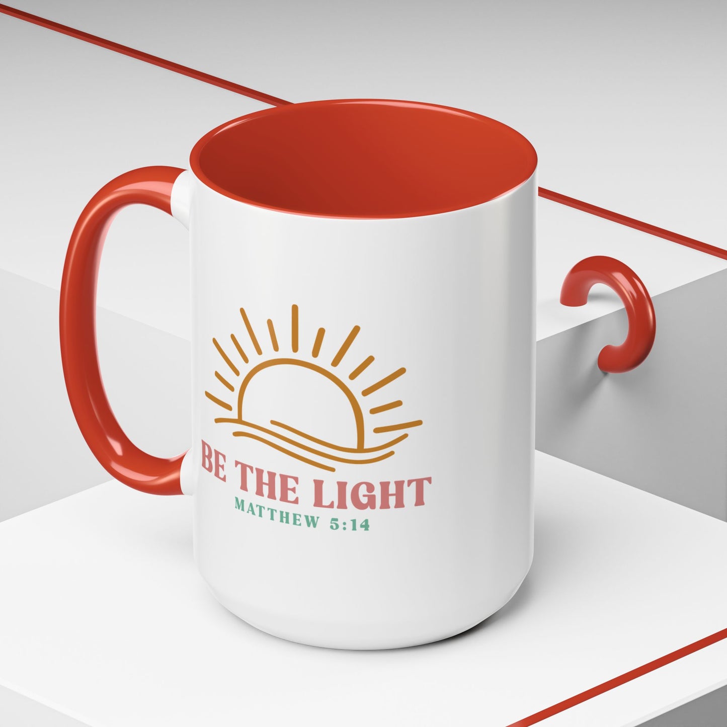 "Be The Light" Matthew 5:14 Accent Mug
