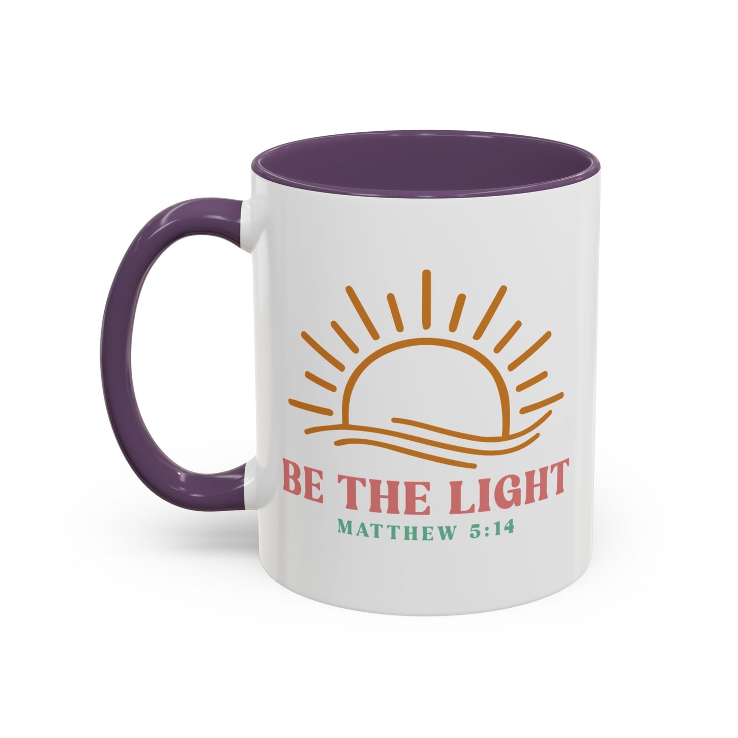 "Be The Light" Matthew 5:14 Accent Mug