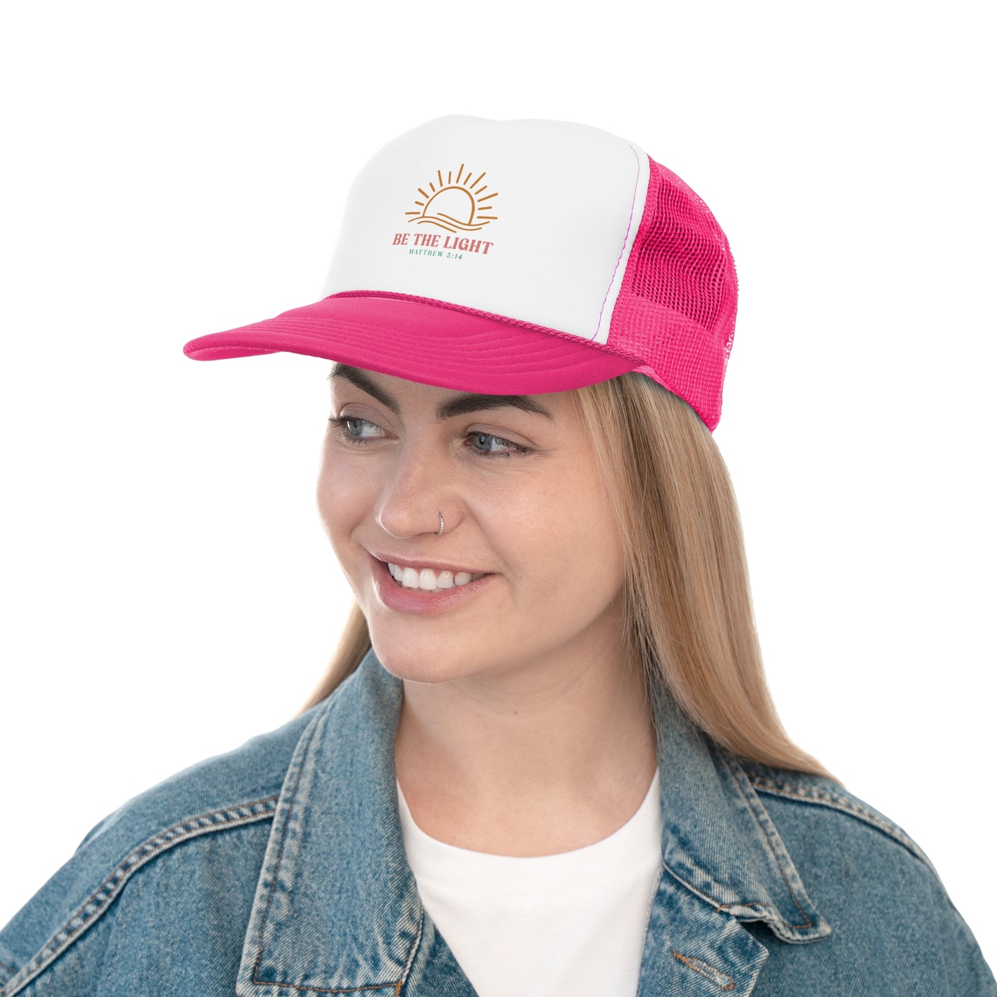 "Be The Light" Matthew 5:14 Inspirational Trucker Cap