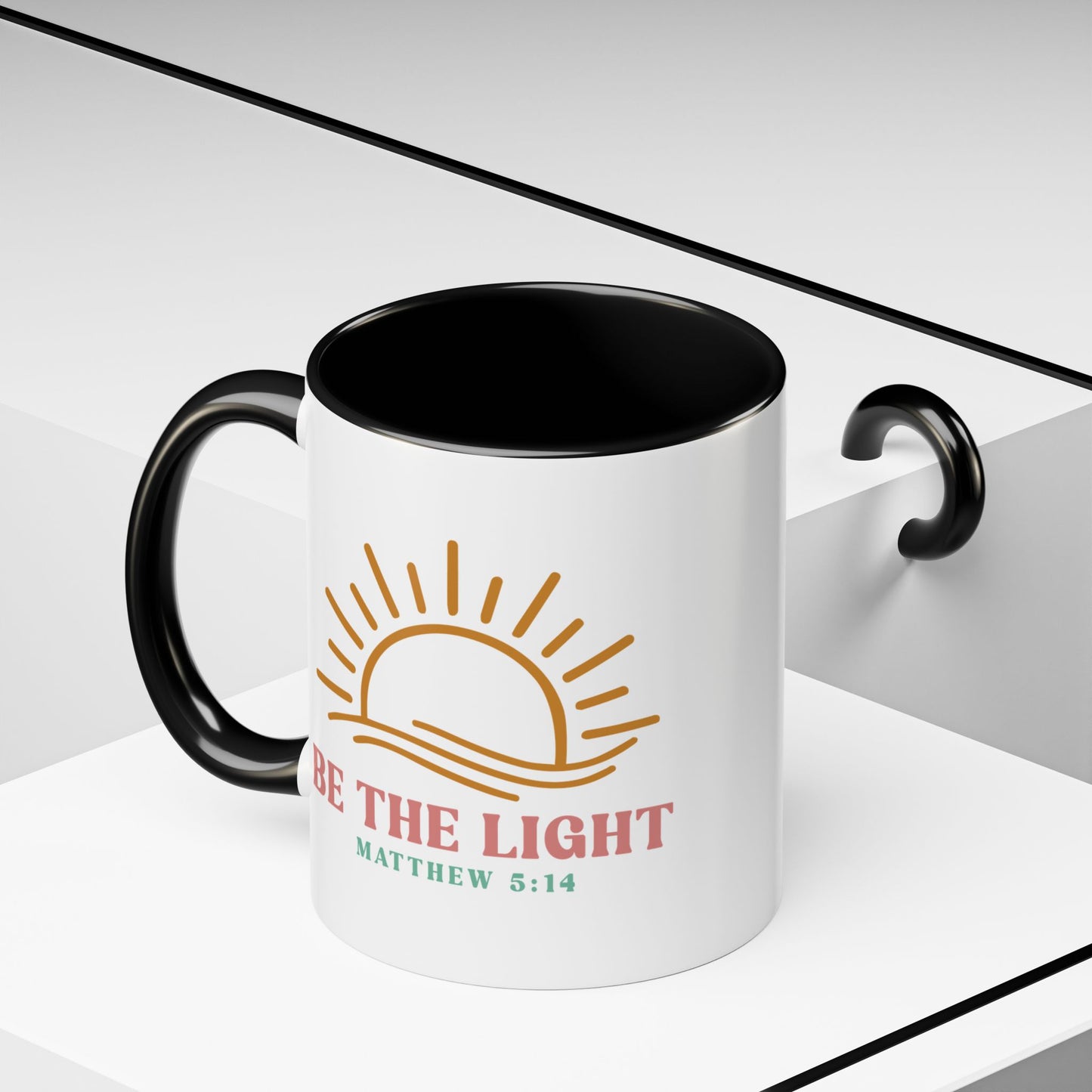 "Be The Light" Matthew 5:14 Accent Mug