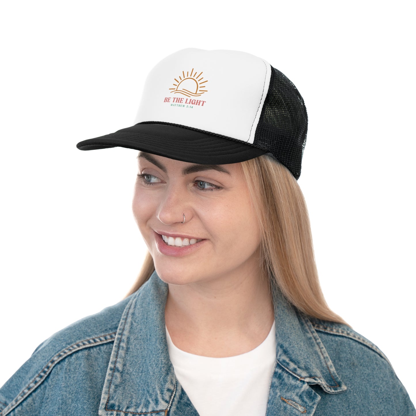 "Be The Light" Matthew 5:14 Inspirational Trucker Cap