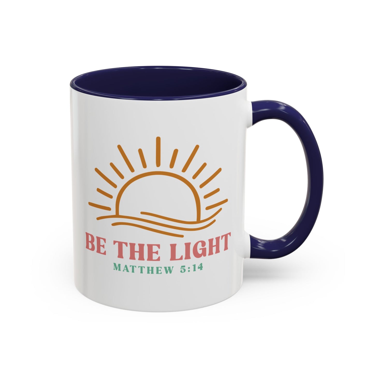 "Be The Light" Matthew 5:14 Accent Mug