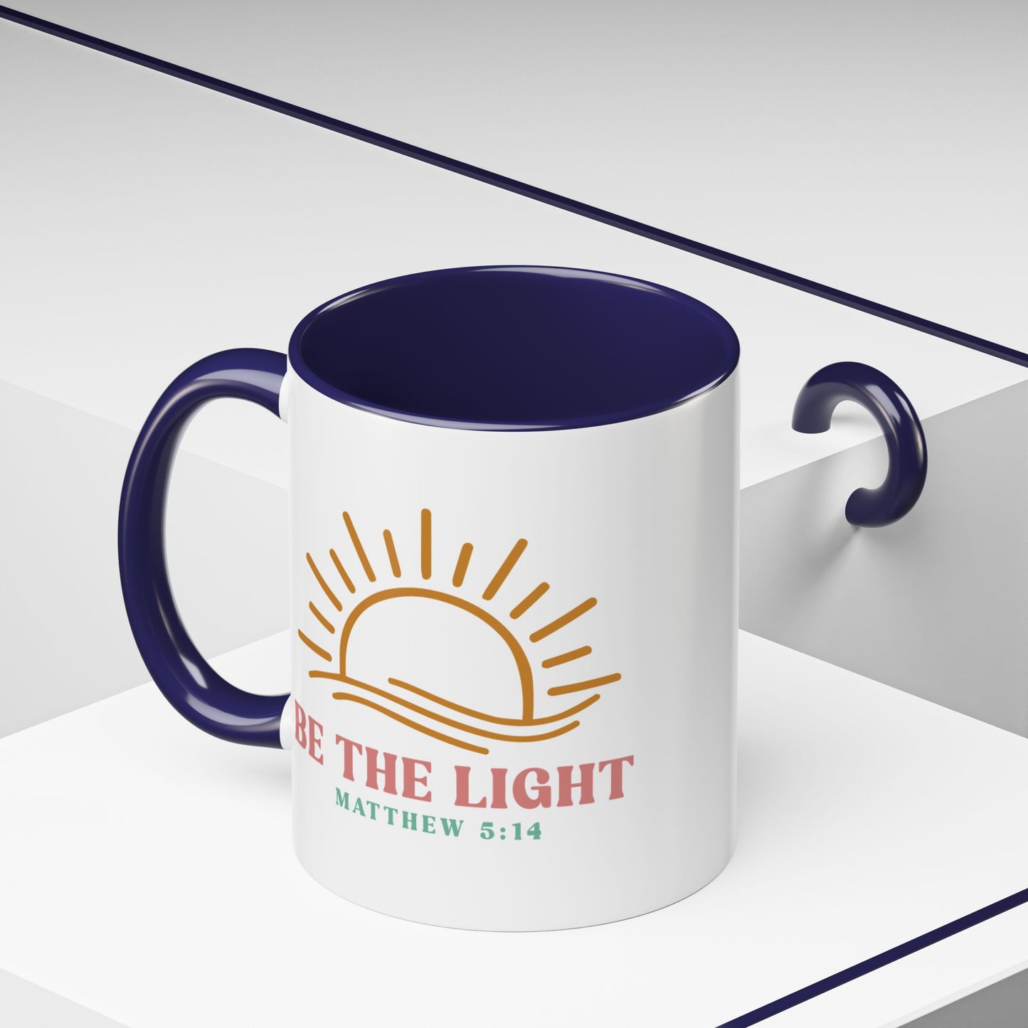 "Be The Light" Matthew 5:14 Accent Mug