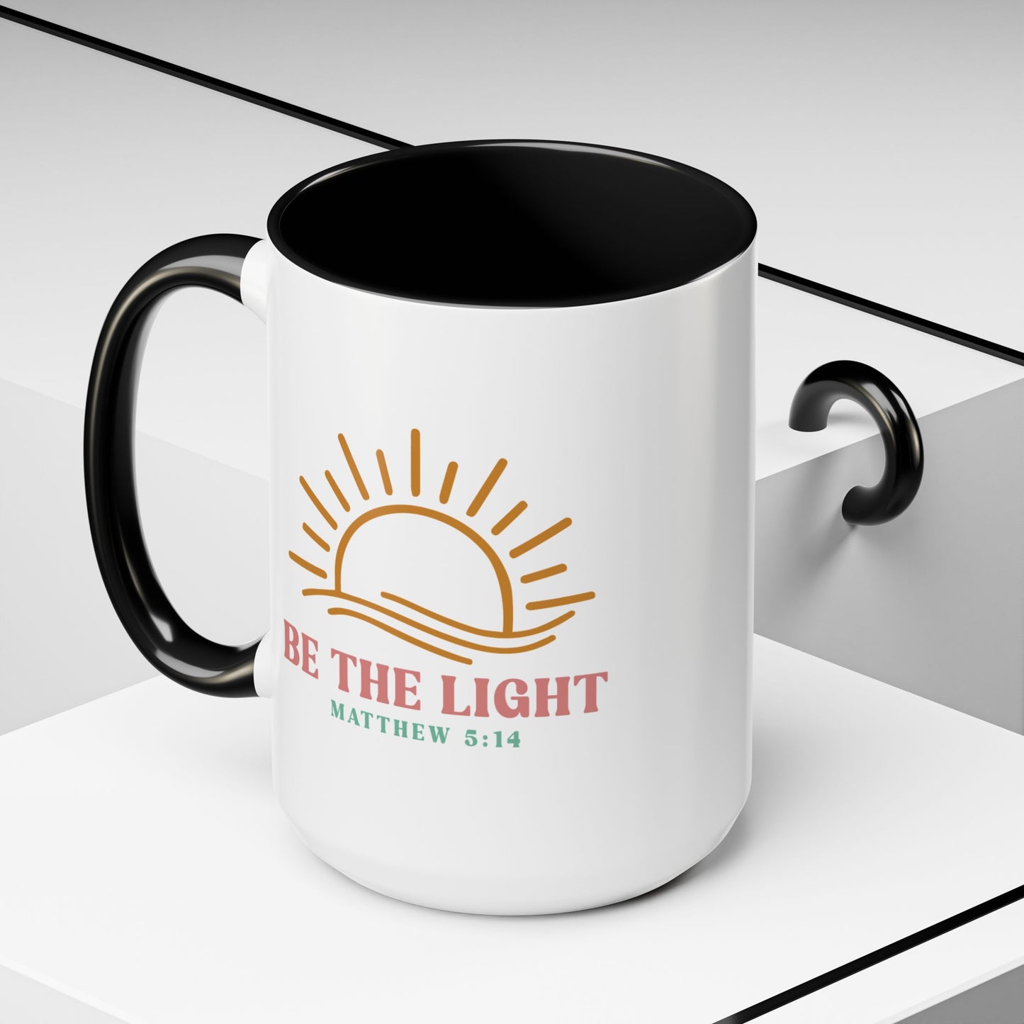 "Be The Light" Matthew 5:14 Accent Mug
