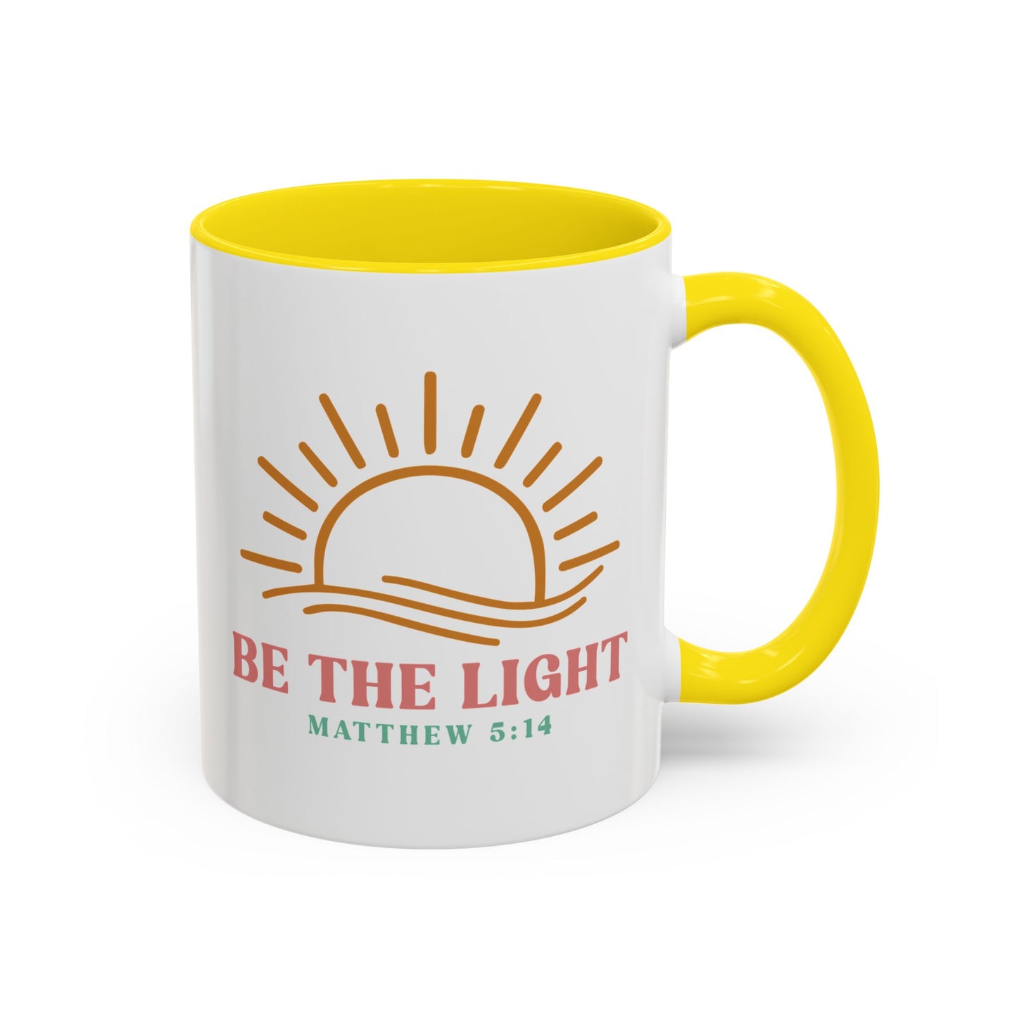 "Be The Light" Matthew 5:14 Accent Mug