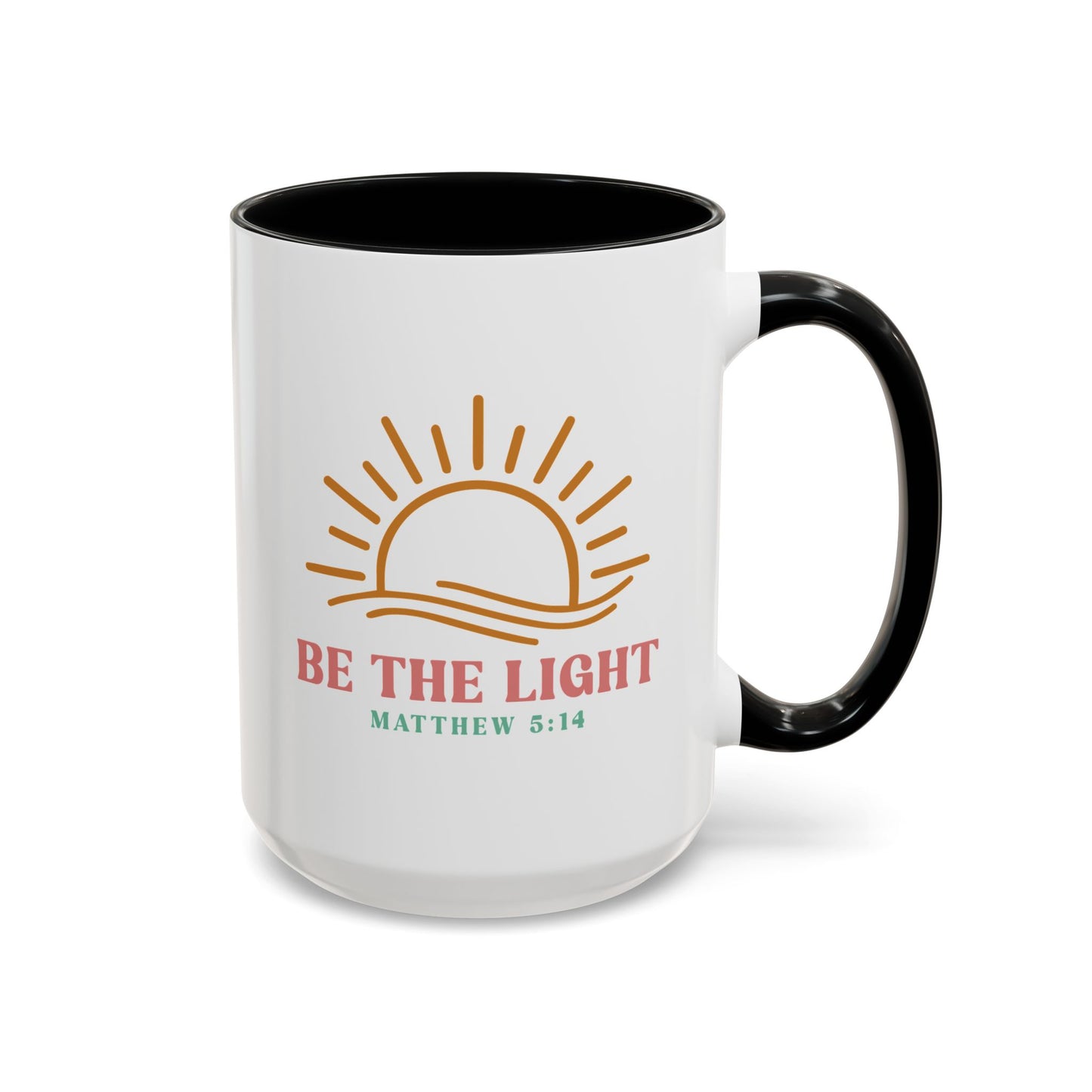 "Be The Light" Matthew 5:14 Accent Mug
