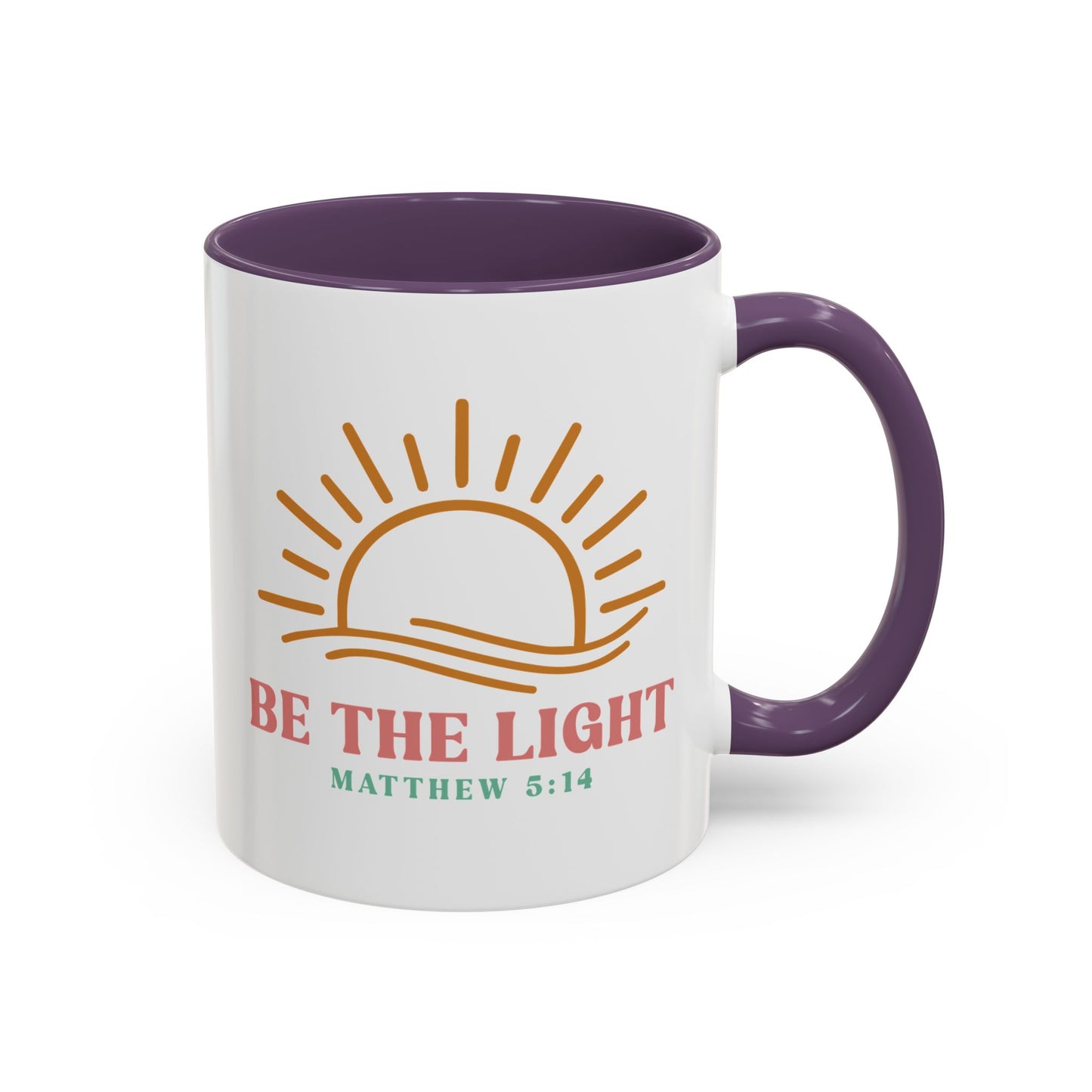 "Be The Light" Matthew 5:14 Accent Mug
