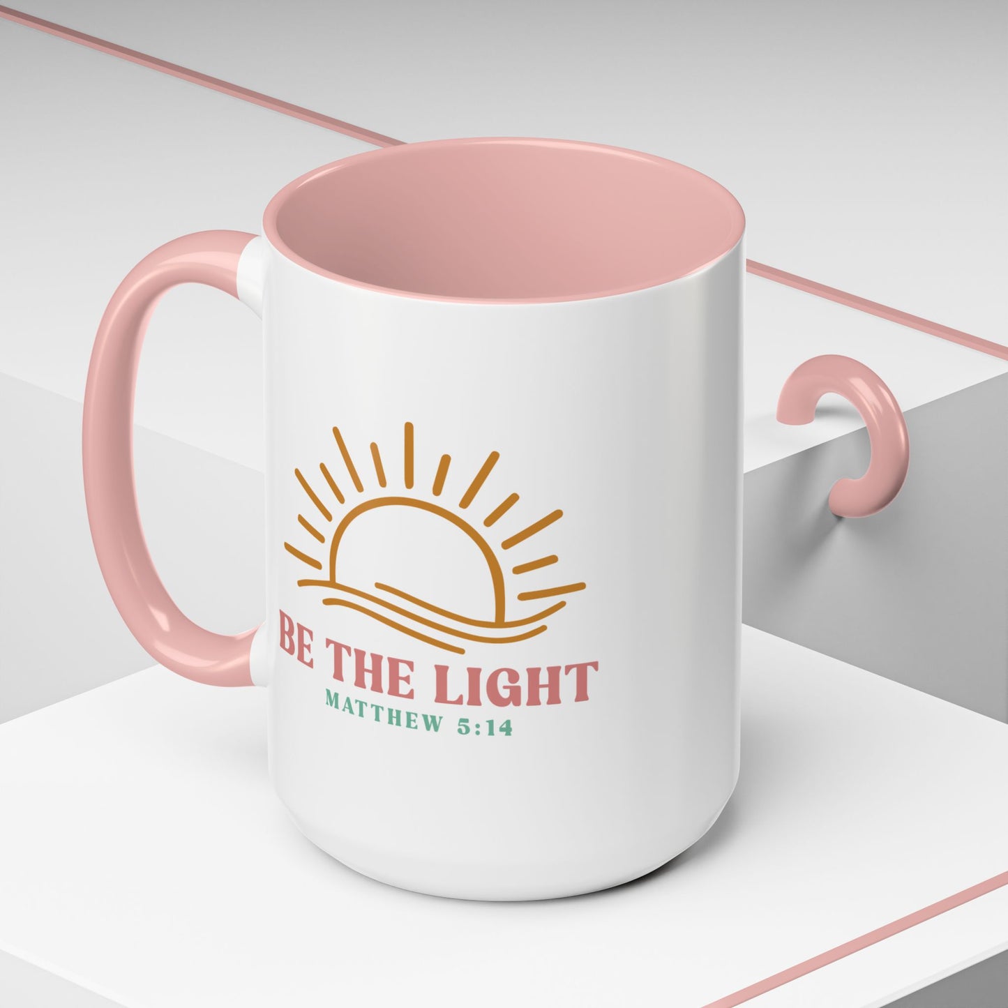 "Be The Light" Matthew 5:14 Accent Mug