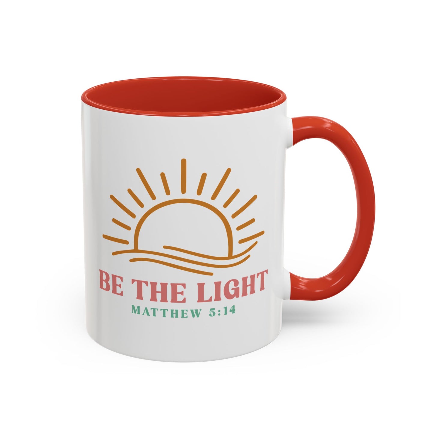 "Be The Light" Matthew 5:14 Accent Mug