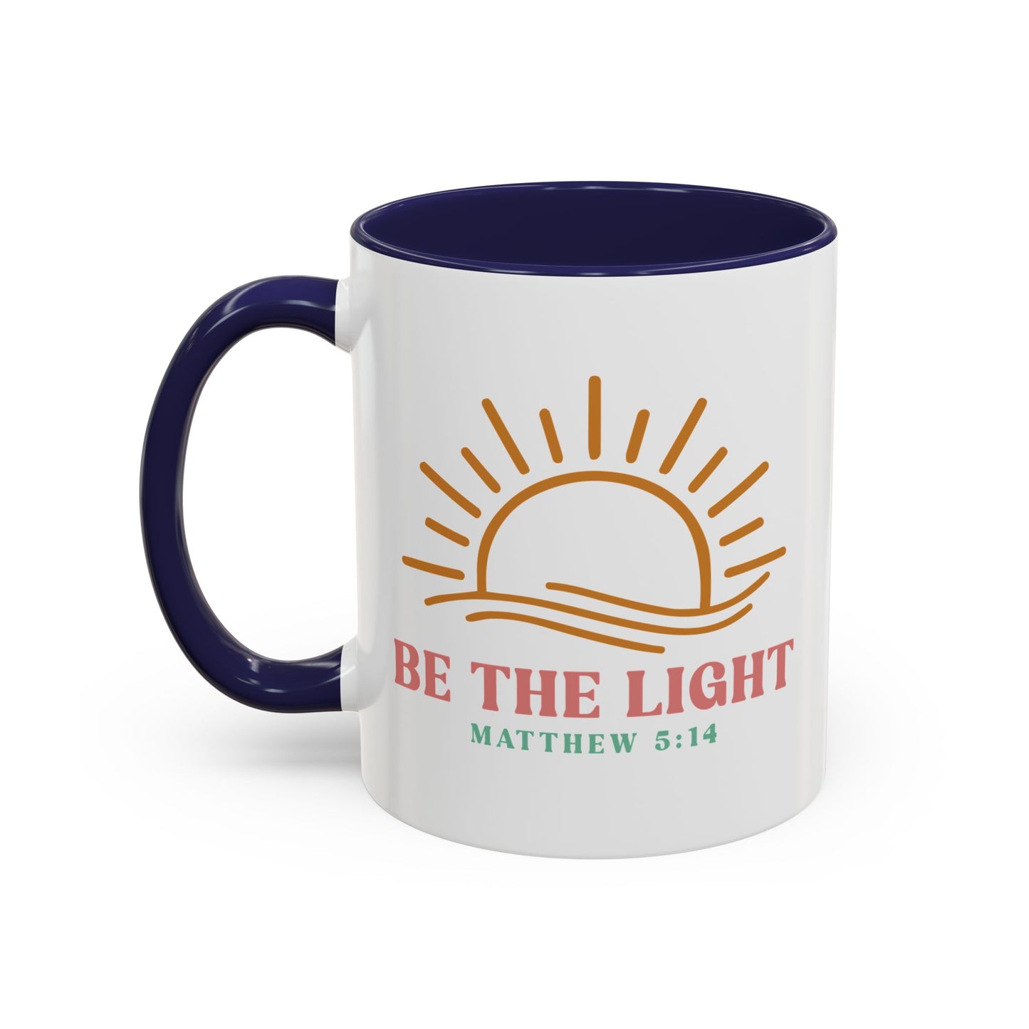 "Be The Light" Matthew 5:14 Accent Mug